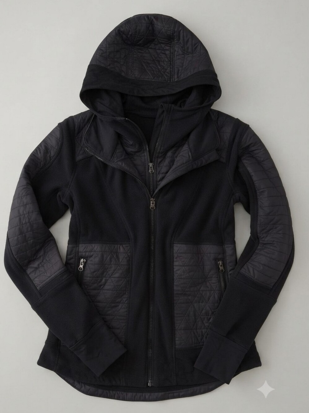 Lululemon Fleecy Keen Jacket Black 10 Full Zip Fleece Athleisure Sporty Gorpcore